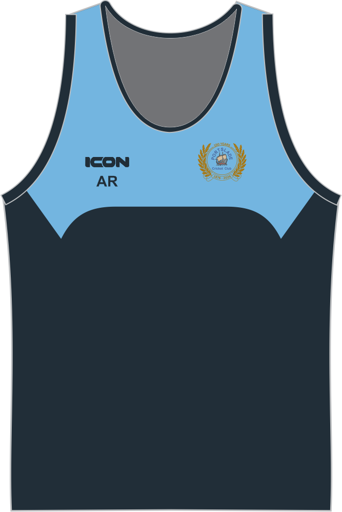PORTSLADE CRICKET CLUB 150TH TRAINING SINGLET - JUNIOR