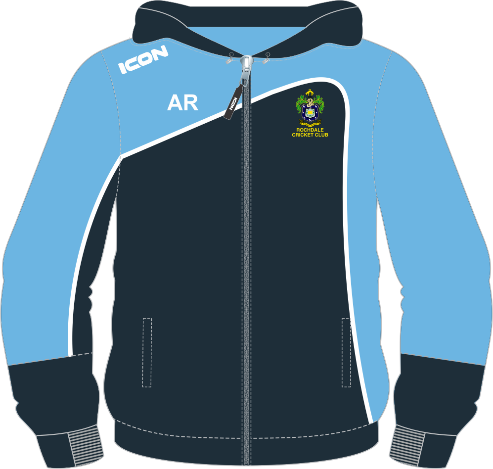 ROCHDALE CRICKET CLUB VELOCITY FULL ZIP HOODIE - SENIOR