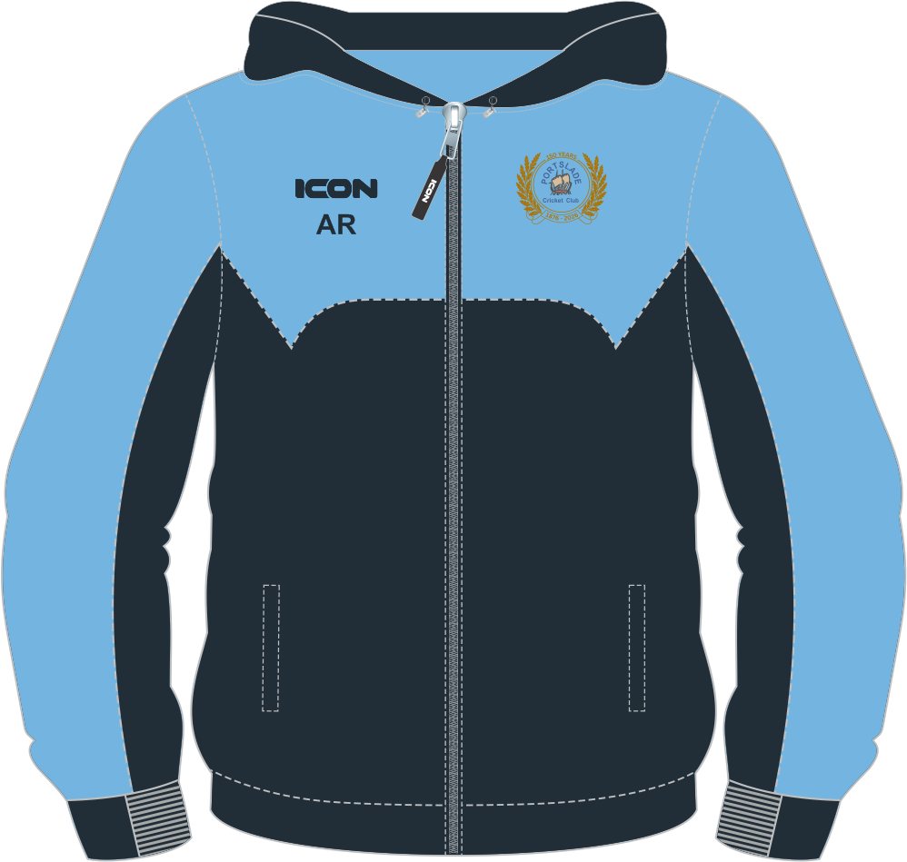 PORTSLADE CRICKET CLUB 150TH IMPACT FULL ZIP HOODIE - JUNIOR