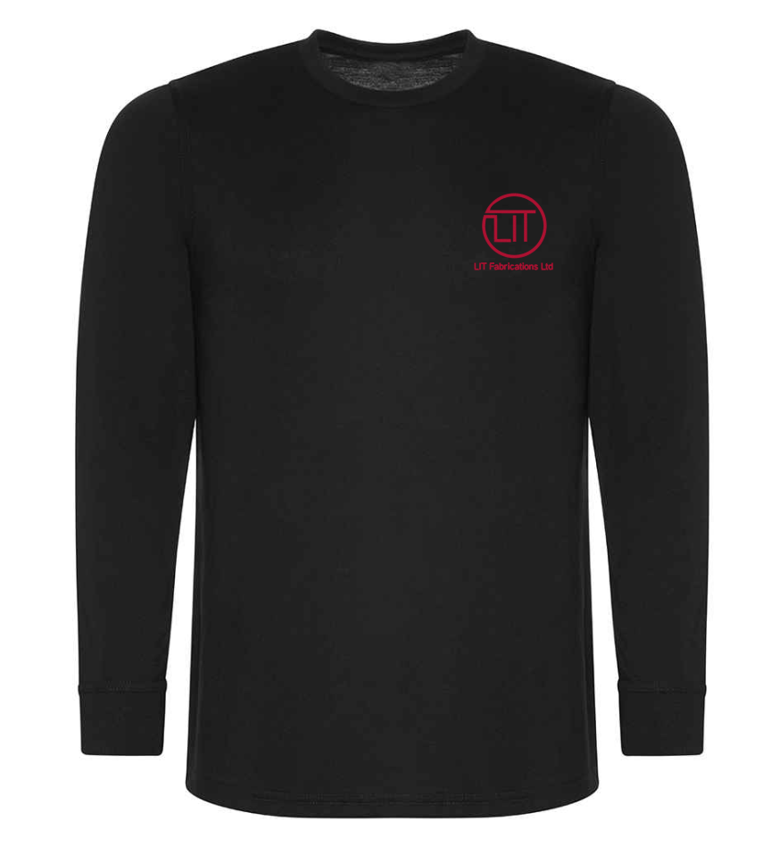 LIT FABRICATIONS BLACK L/S T-SHIRT