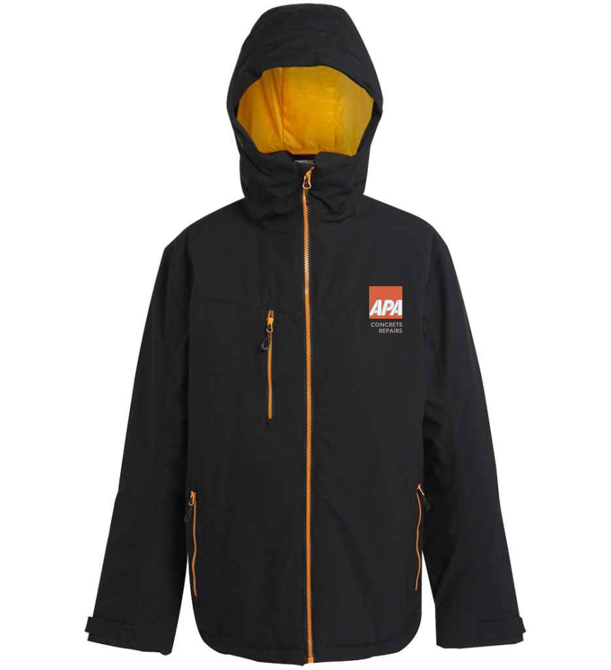 APA CONCRETE REPAIRS WATERPROOF JACKET - BLACK