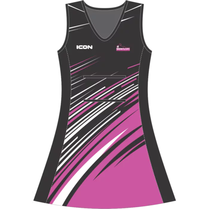 MANCHESTER CATS NC (M&C RISK SOLUTIONS) PRO NETBALL DRESS SHORT LENGTH -  JUNIOR