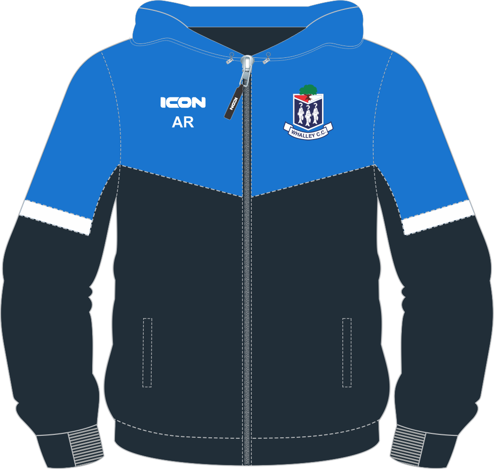 WHALLEY CRICKET CLUB EVOLVE ZIPPED HOODIE - SENIOR